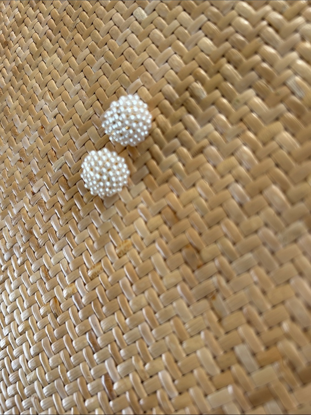 Classic Pearl Cluster Stud Earrings - White